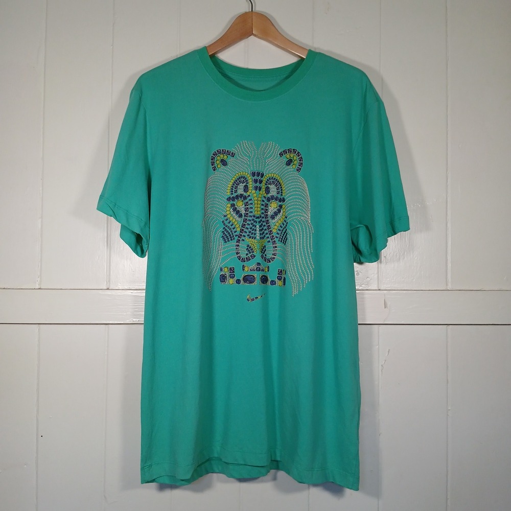 Nike LeBron James Lion Graphic T-Shirt Mens XL Green King Dri-FIT 363277-341